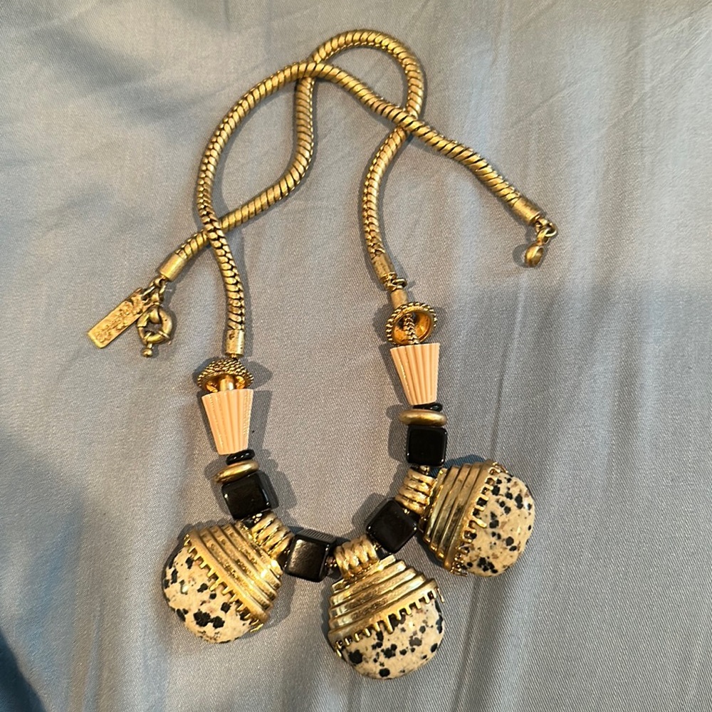 J crew gold marble necklace